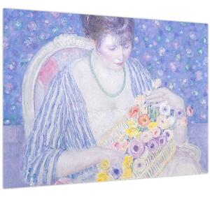 Obraz - Frederick Carl Frieseke, The Basket of Flowers, reprodukcia (70x50 cm)
