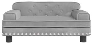 Detská pohovka bledosivá 70x45x30 zamat