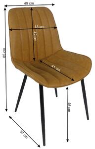 Jedálenská stolička Hazal - hnedá camel / čierna