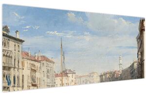 Obraz - Richard Parkes Bonington, The Grand Canal, reprodukcia (120x50 cm)