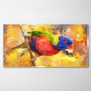 Skleneny obraz Pobočka zvieracie vták papagája