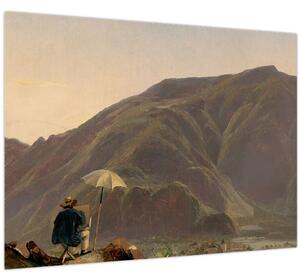 Obraz - Jules Coignet, View of Bozen with a Painter, reprodukcia (70x50 cm)