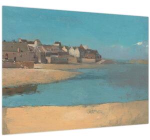 Obraz - Odilon Redon, Village by the Sea in Brittany, reprodukcia (70x50 cm)