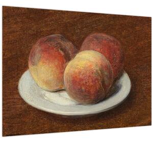 Obraz - Henri Fantin-Latour, Three Peaches on a Plate, reprodukcia (70x50 cm)