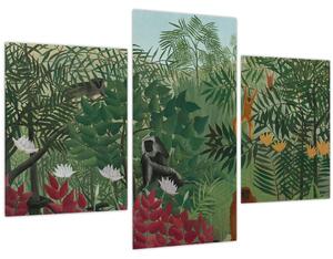 Obraz - Henri Rousseau, Tropical Forest with Monkeys, reprodukcia (90x60 cm)