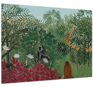 Obraz - Henri Rousseau, Tropical Forest with Monkeys, reprodukcia (70x50 cm)