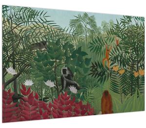 Obraz - Henri Rousseau, Tropical Forest with Monkeys, reprodukcia (90x60 cm)