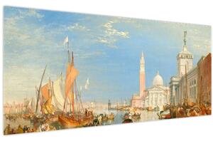 Obraz - Joseph Mallord William Turner, Venice the Dogana and San Giorgio Maggiore, reprodukcia (120x50 cm)