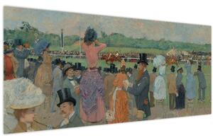 Obraz - Jean-Louis Forain, The Races at Longchamp, reprodukcia (120x50 cm)