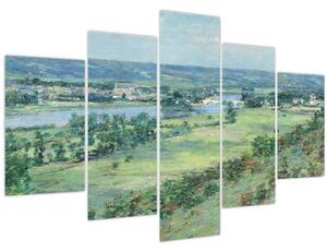 Obraz - Theodore Robinson, The Valley of the Seine, From the Hills of Giverny, reprodukcia (150x105 cm)