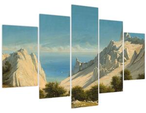 Obraz - Georg Emil Libert, View of Sommerspiret, the Cliffs of Møn, reprodukcia (150x105 cm)