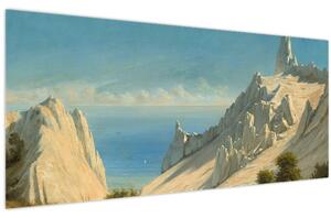 Obraz - Georg Emil Libert, View of Sommerspiret, the Cliffs of Møn, reprodukcia (120x50 cm)