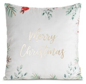 VIANOČNÁ DEKORAČNÁ OBLIEČKA NA VANKÚŠ MERRY1 45X45 CM VZOROVANÁ