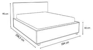 Manželská posteľ DOTA + rošt a doska s nočnými stolíkmi, 160x200, dub Kraft/sivá