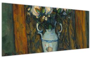 Obraz - Paul Cézanne, Vase of Flowers, reprodukcia (120x50 cm)
