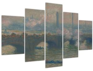 Obraz - Claude Monet, Waterloo Bridge, Gray Day, reprodukcia (150x105 cm)