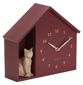 NÁSTENNÉ HODINY bordová 24.9/27 cm Karlsson - Hodiny, Online Only