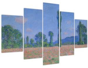 Obraz - Claude Monet, Poppy Field (Giverny), reprodukcia (150x105 cm)