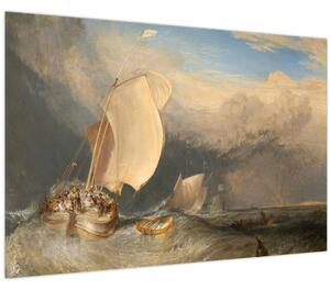 Obraz - William Turner, Fishing Boats with Hucksters Bargaining for Fish, reprodukcia (90x60 cm)