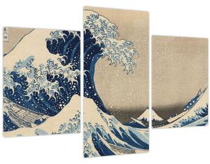 Obraz - Katsushika Hokusai, Under the Wave off Kanagawa, reprodukcia (90x60 cm)