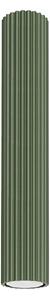 Stropné svietidlo Karbon, 1x olivovo zelené kovové tienidlo, (40 cm)