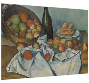 Sklenený obraz - Paul Cezanne, The Basket of Apples, reprodukcia (70x50 cm)