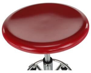 Stolička na kolieskach Mabel 3 New - červená / chróm