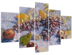 Obraz - Vincent van Gogh, Grapes, Lemons, Pears, and Apples, reprodukcia (150x105 cm)