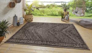 NORTHRUGS - Hanse Home koberce Kusový koberec Jaffa 104052 Taupe / Brown // Black - 70x140 cm