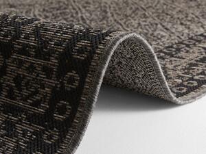 NORTHRUGS - Hanse Home koberce Kusový koberec Jaffa 104052 Taupe / Brown // Black - 70x140 cm