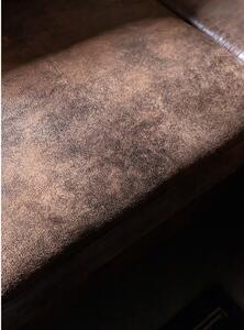 Hnedá rozkladacia rohová pohovka z imitácie kože Miuform Lofty Lilly Vintage, pravý roh