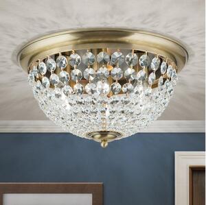 Orion DLU 1840/47-Krištáľové str. svietidlo PLAFOND 6xE27/40W/230V pr.47 cm bronz