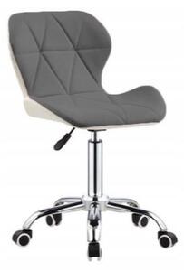 Bestent Kancelárska stolička kožená White - Dark Grey