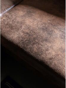 Hnedá rozkladacia rohová pohovka z imitácie kože Miuform Lofty Lilly Vintage, ľavý roh