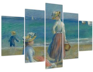 Obraz - Auguste Renoir, Figures on the Beach, reprodukcia (150x105 cm)