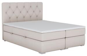 Čalúnená manželská posteľ s matracom Eshly 180x200 cm - béžová