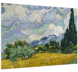 Obraz - Vincent van Gogh, Wheat Field with Cypresses, reprodukcia (70x50 cm)
