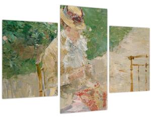 Obraz - Berthe Morisot, Young Woman Knitting, reprodukcia (90x60 cm)
