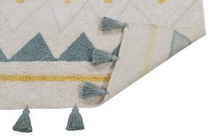 Lorena Canals koberce Ručne tkaný kusový koberec Azteca Natural-Vintage Blue - 120x160 cm