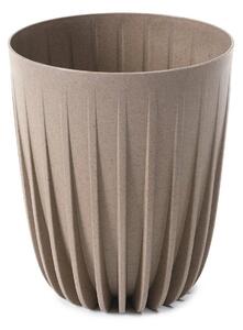 PLASTOVÝ KVETINÁČ STRIPPED ECO 23X19CM BÉŽOVÁ