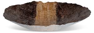 DEKORAČNÝ SKLENENÝ TANIER DEMI (02) (FI) 39X8 CM HNEDÁ