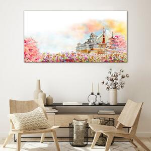 Skleneny obraz Abstrakcie zámocké kvety