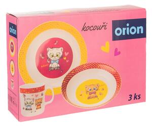 3-dielna detská porcelánová jedálenská súprava Orion Kittens
