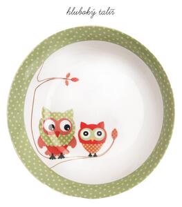3-dielna detská porcelánová jedálenská súprava Orion Owl