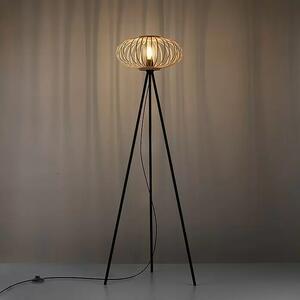 Stojacia lampa Just Light Racoon / 40 W / 150 cm / čierna