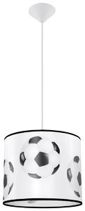 Detské závesné svietidlo Ball A, 1x plastové tienidlo so vzorom, (fi 30cm)