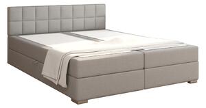 Boxspringová manželská posteľ Ferata 160x200 cm - svetlosivá