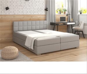 Boxspringová manželská posteľ Ferata 180x200 cm - svetlosivá