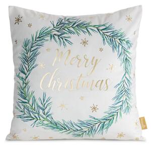 VIANOČNÁ DEKORAČNÁ OBLIEČKA NA VANKÚŠ MERRY1 45X45 CM VZOROVANÁ