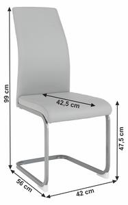 Jedálenská stolička Nobata - svetlosivá / sivá